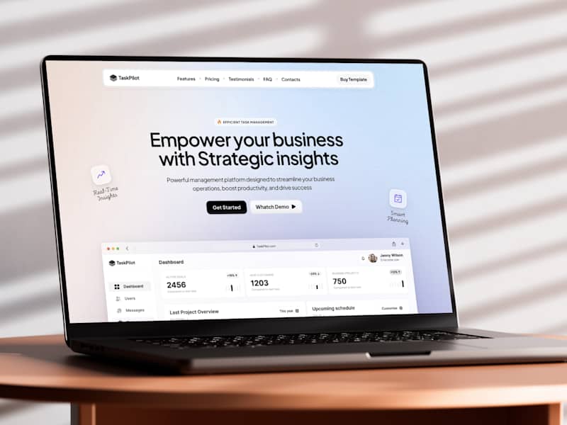 Cover image for TaskPilot Landing Page Design