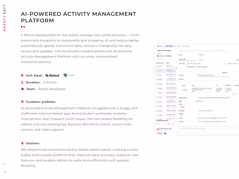 Cover image for AI-Powered Activity Management Platform