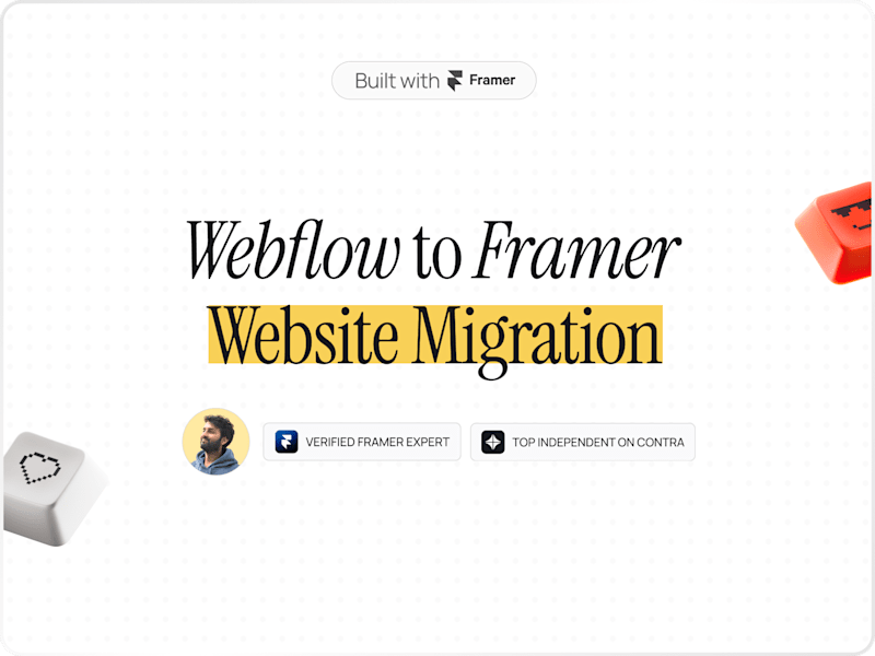 Cover image for Webflow to Framer Website Migration