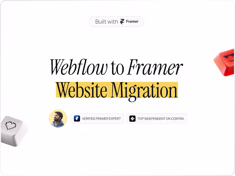 Cover image for Webflow to Framer Website Migration