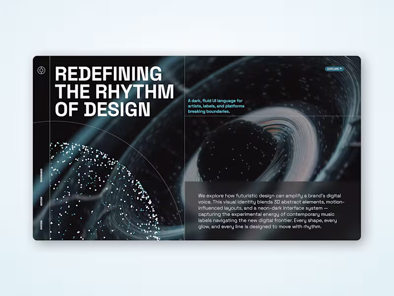 Cover image for Presentation Cinematic UI for Music & Tech Brands