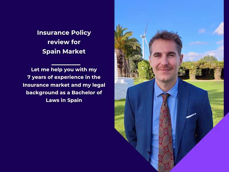 Cover image for Insurance Advisor in Spain