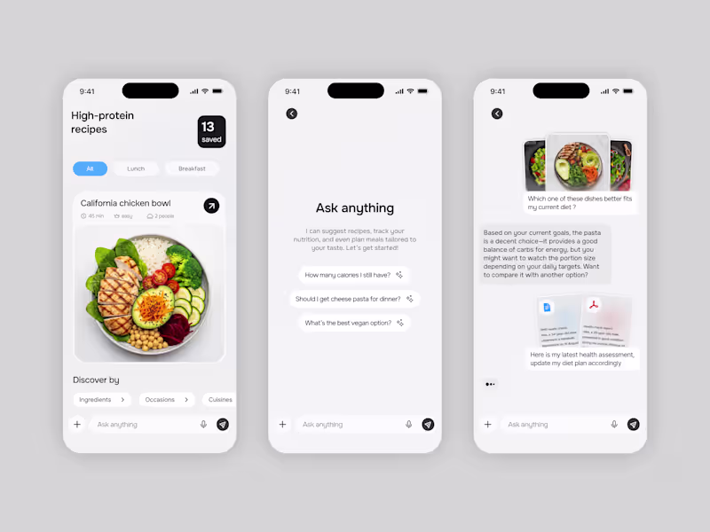 Cover image for AI Nutrition Assistant App Design