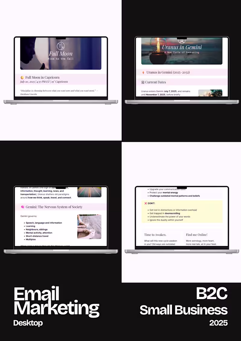 Cover image for Email Marketing: Desktop Version | B2C Small Business