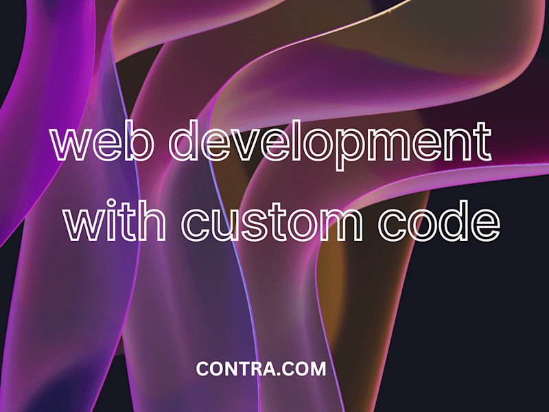 Cover image for web development with custom code