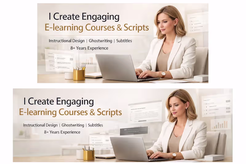Cover image for I will create engaging e-learning content, courses, and scripts