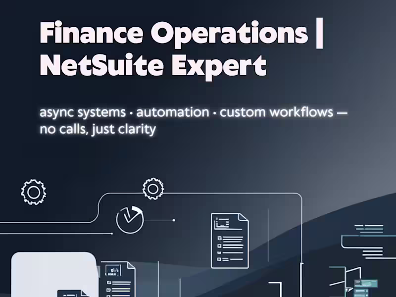 Cover image for NetSuite Workflow + Reporting Consultant