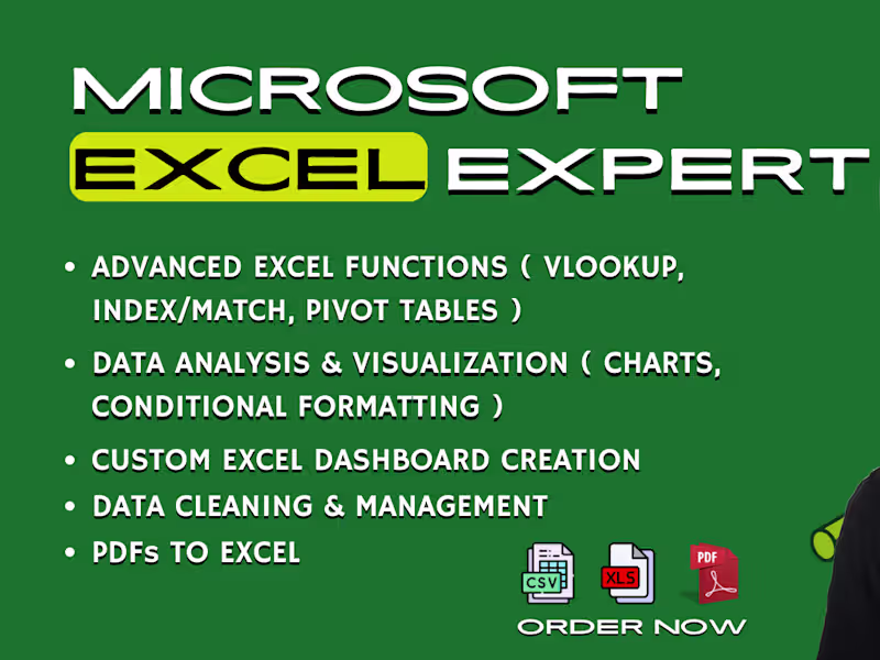 Cover image for Data Cleaning, Excel Data Analysis and Data Visualization