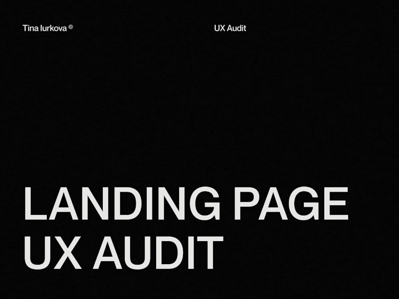 Cover image for Landing Page UX Audit