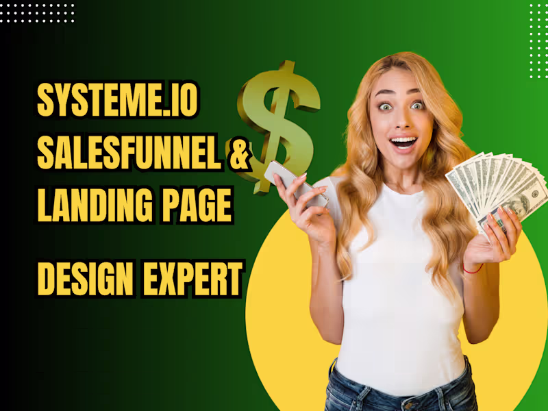 Cover image for Sale funnel, website and landing design on systeme.io