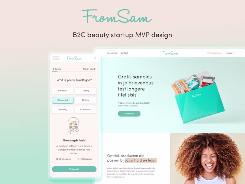Cover image for B2C beauty startup MVP design - Full UX case study