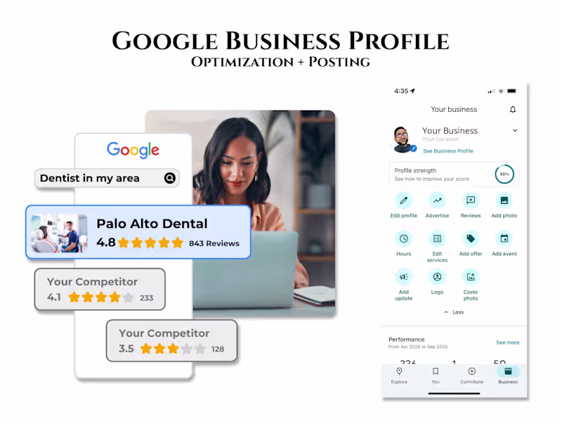 Cover image for Google Business Profile Optimization - Local SEO for Businesses