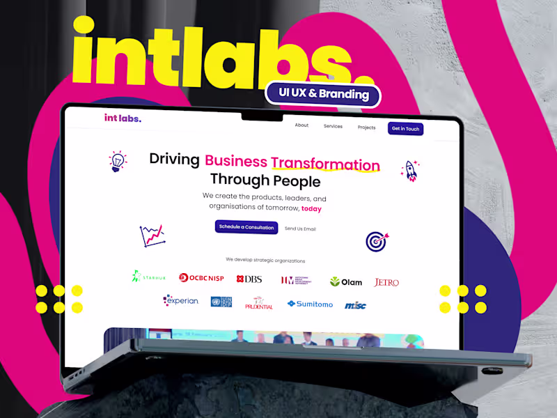 Cover image for UI/UX & BRANDING | Intlabs - Innovate. Lead. Impact.
