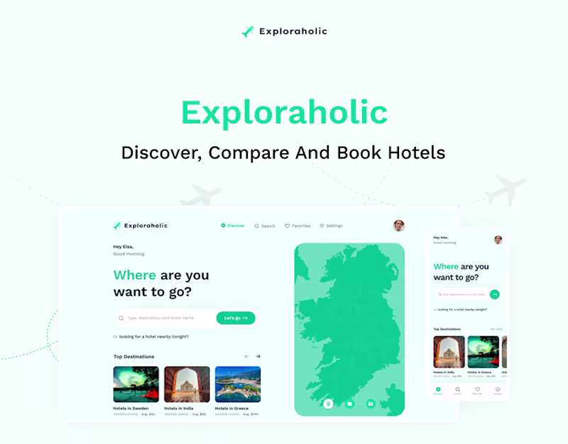 Cover image for Travel Agency - Explraholic Website UI Design
