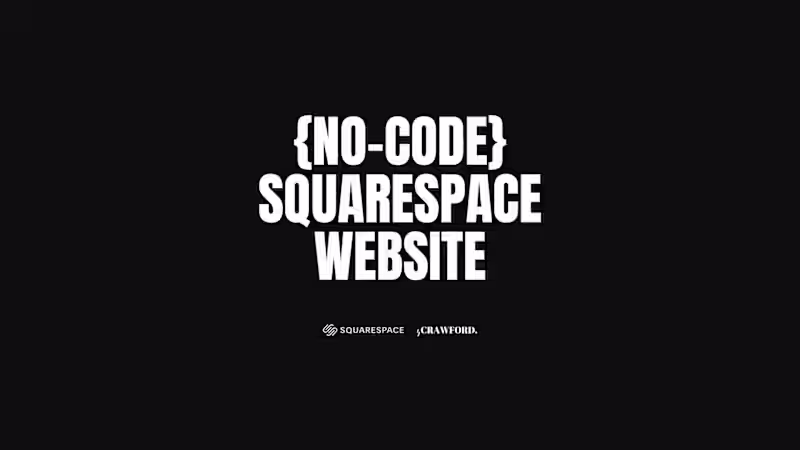 Cover image for Squarespace Website {No-code}