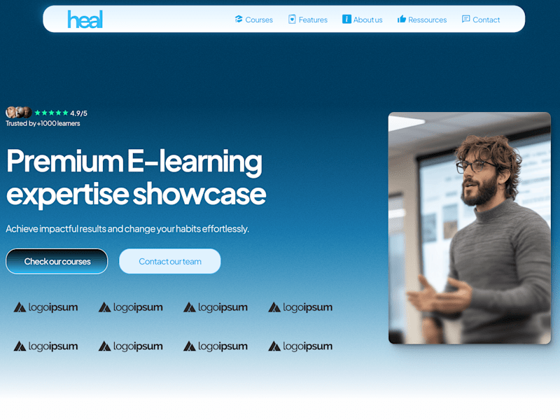 Cover image for Heal learning - Framer template