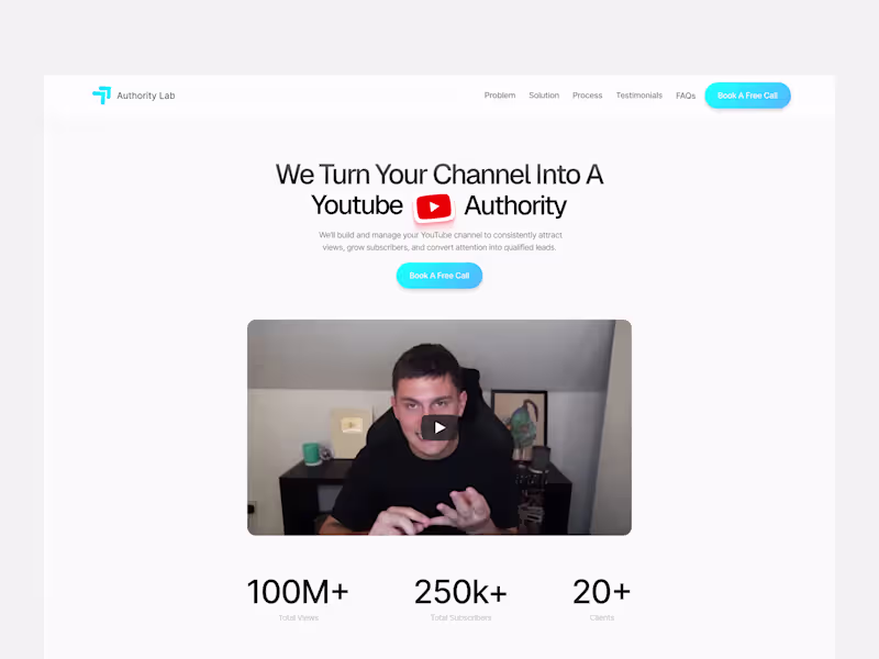 Cover image for Landing Page Design & Development for Authority Lab