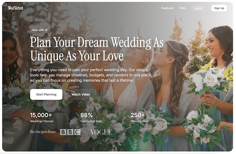 Cover image for WedVelvet - AI-Powered Wedding Planning Assistant