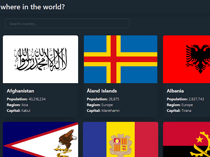 Cover image for Country API
