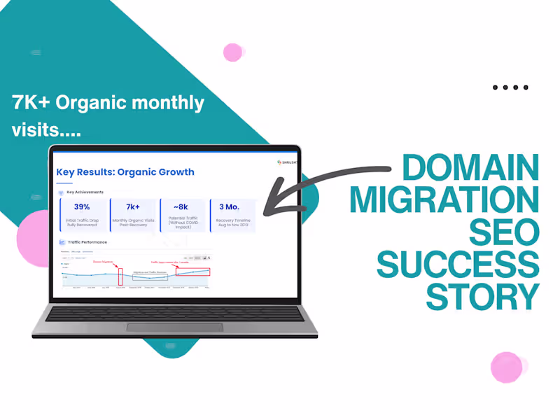 Cover image for Domain Migration SEO Recovery 39% Traffic Recovered in 3 Months