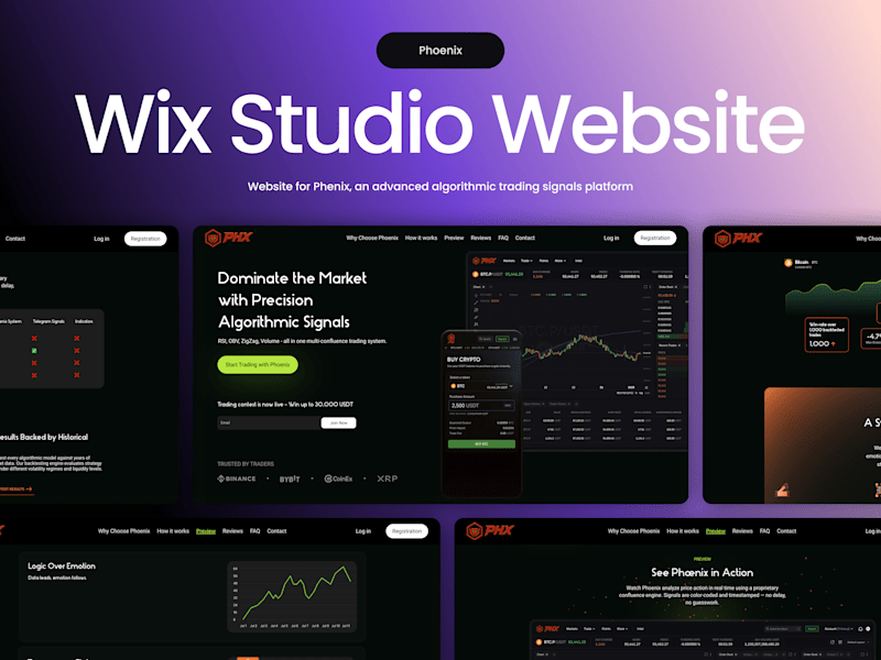 Cover image for Wix Studio Website Algorithmic Trading Signals Platform