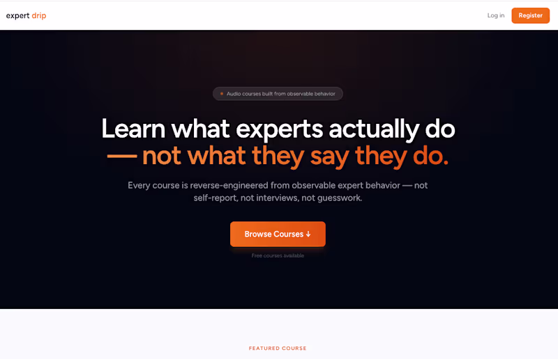 Cover image for Audio course platform that teaches