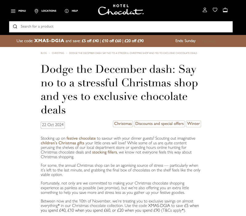 Cover image for Hotel Chocolat Christmas Campaign Copy