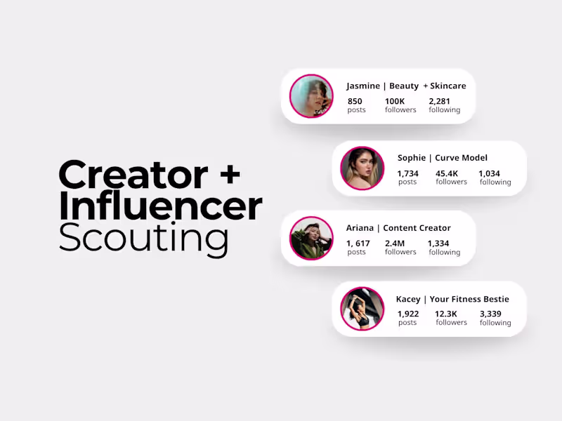 Cover image for Creator and Influencer Scouting