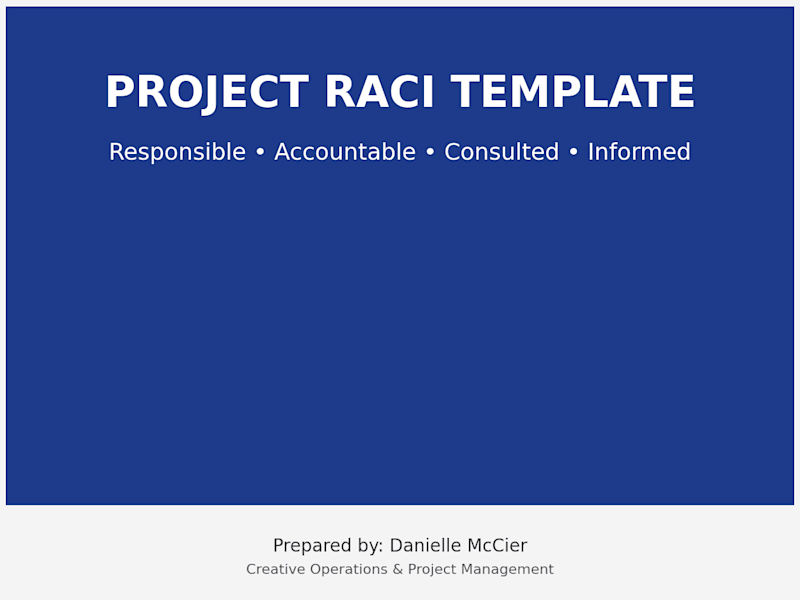 Cover image for RACI TEMPLATE