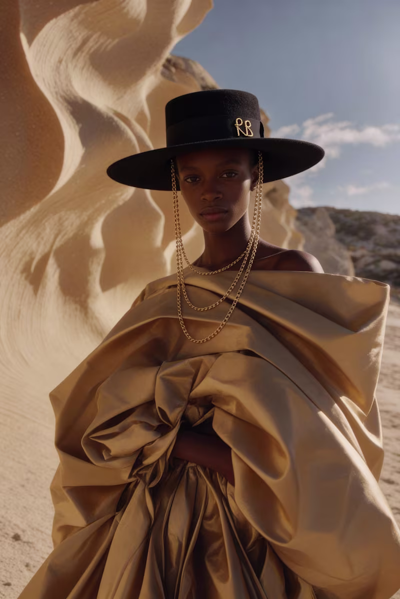 Cover image for Sculptural Desert Elegance AI Fashion Visual