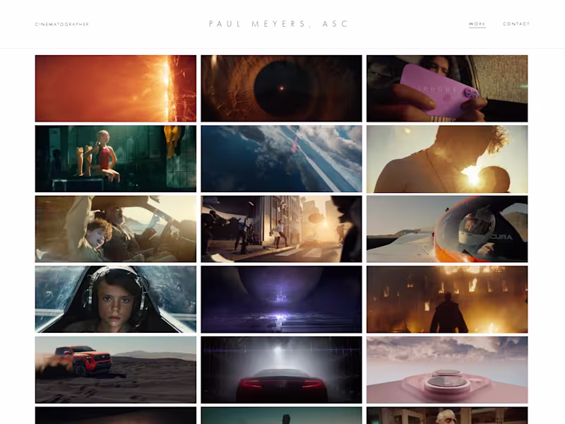 Cover image for Done updates on squarespace website for a cinematographer