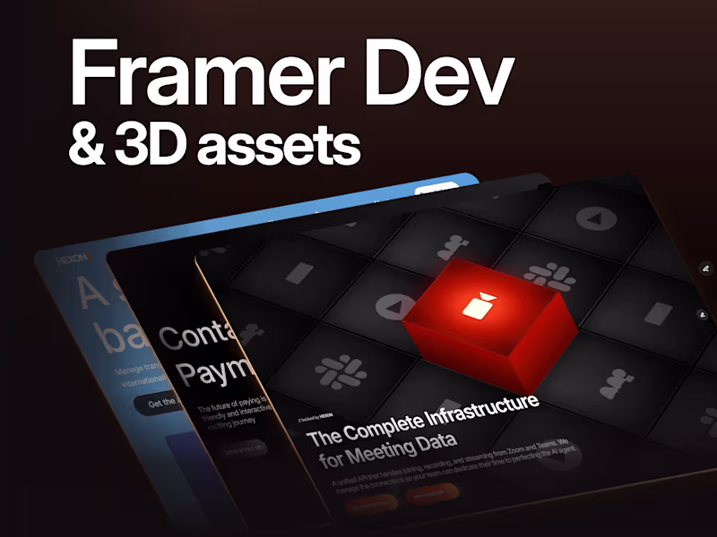 Cover image for Advanced Framer Development: Landing Page & 3D Assets