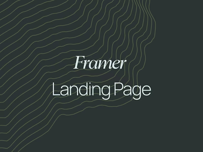 Cover image for Framer Landing page (Basic plan)