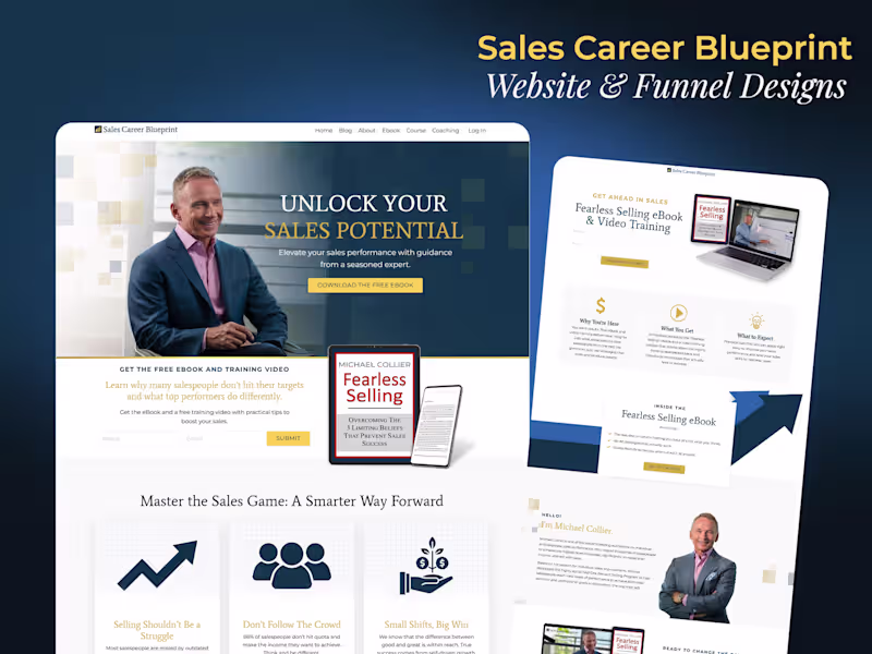 Cover image for Kajabi Website and Opt-in Funnel Designs
