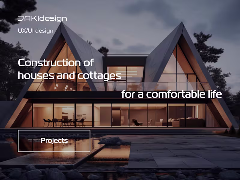 Cover image for Landing page design for building company