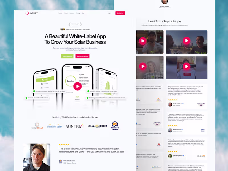 Cover image for Sunvoy Landing Page Revamp