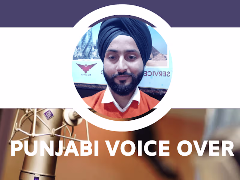 Cover image for I will record professional Punjabi voice over