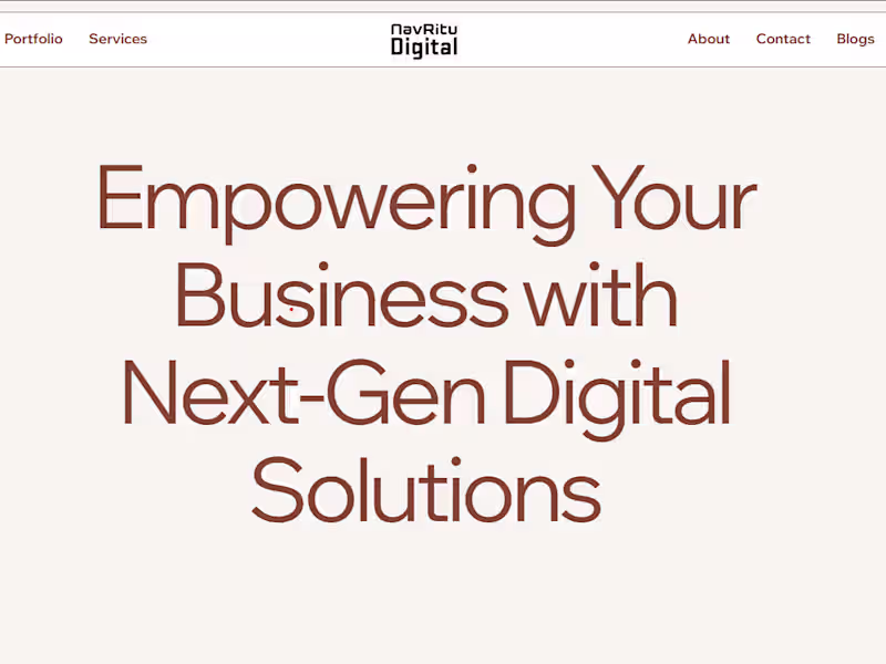 Cover image for NavRitu Digital INDIA | Creative Website Designers Empowering I…