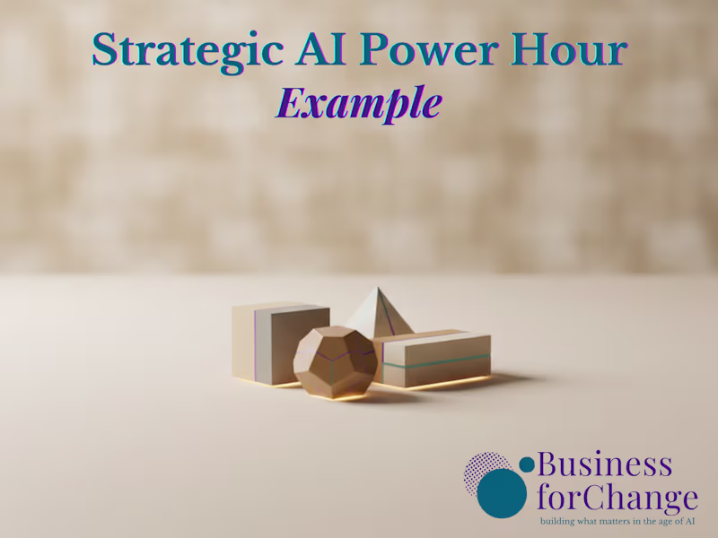 Cover image for Strategic AI Power Hour – Bottleneck Diagnosis Example