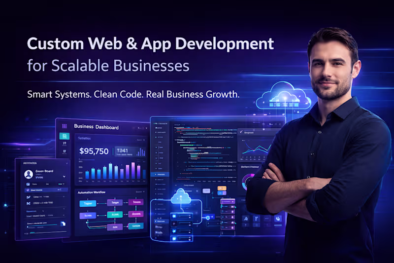 Cover image for  i will build Custom Web & App Development for Businesses