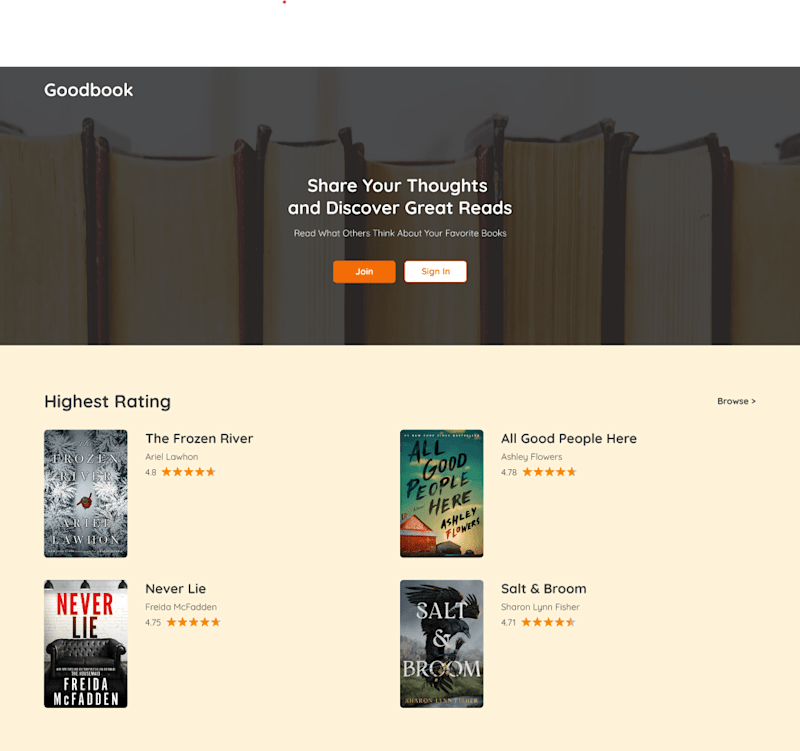 Cover image for Book Review App (Goodbook)