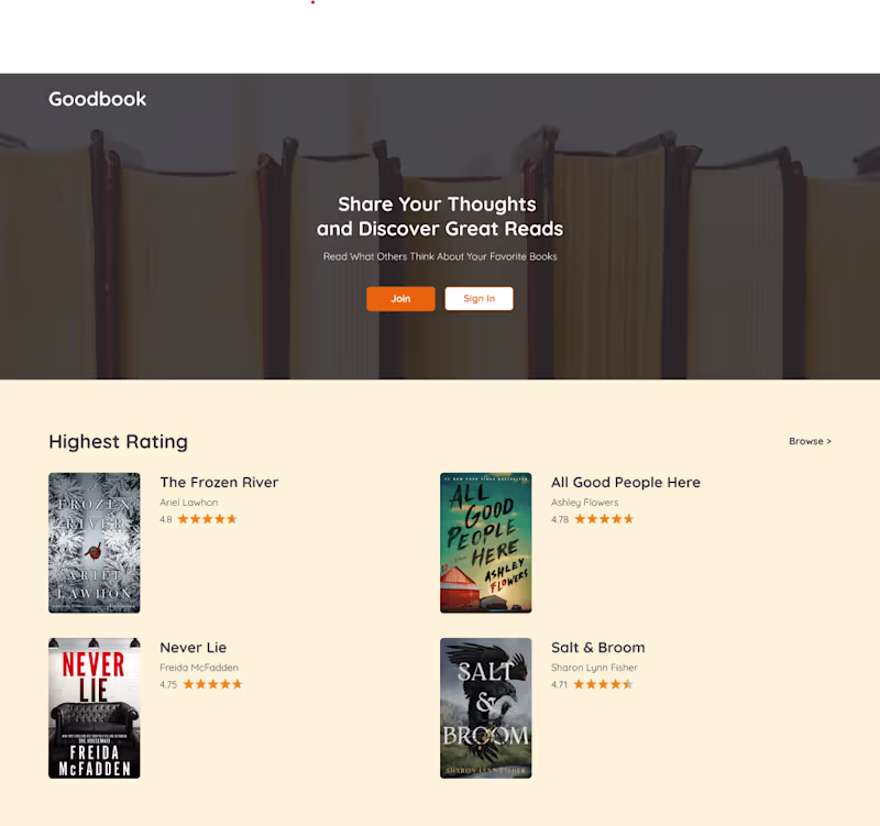 Cover image for Book Review App (Goodbook)