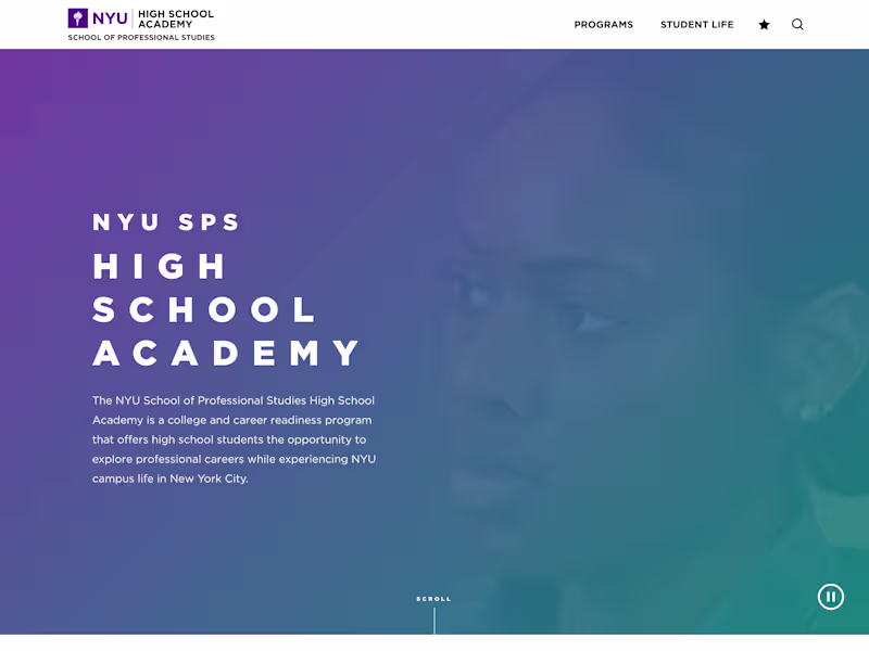 Cover image for NYU SPS High School Academy