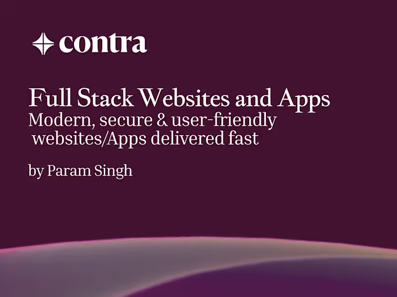 Cover image for Full stack websites & apps with lightning speed 