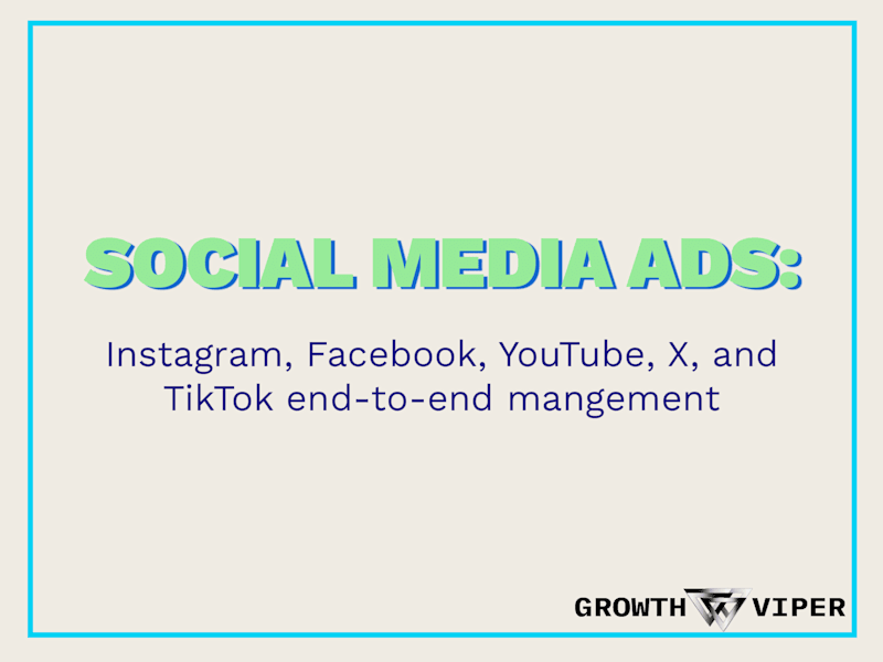 Cover image for Paid Social Media Ads: YouTube, Facebook, Instagram, X, TikTok