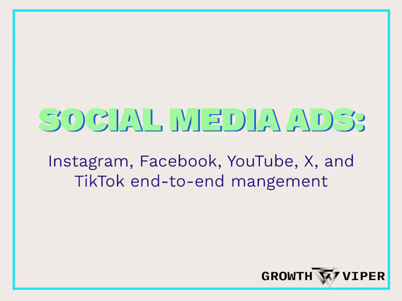 Cover image for Paid Social Media Ads: YouTube, Facebook, Instagram, X, TikTok