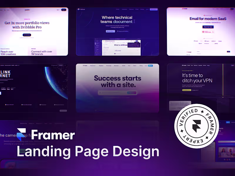 Cover image for Framer Landing Page Design