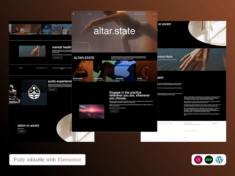 Cover image for Meditation Services website 
