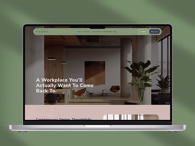 Cover image for Agora Spaces - Squarespace Website Redesign