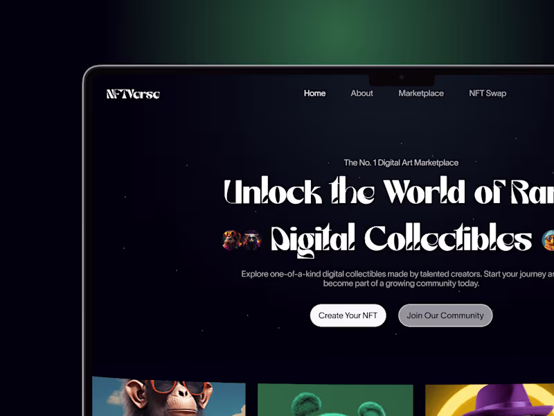 Cover image for NFTVerse:A Web3 Landing Page